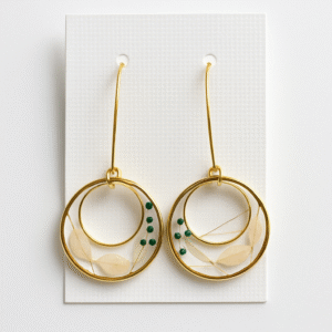Golden Bloom Hoops | Resin Earring